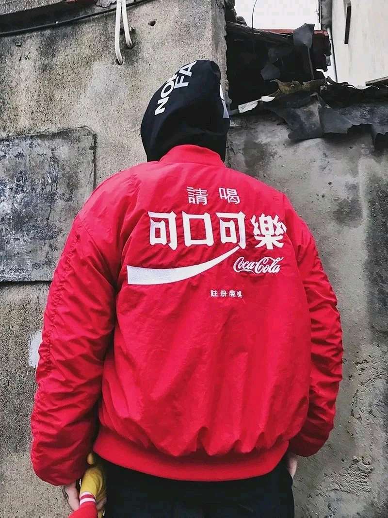 可口可乐棒球潮牌棉服棉衣